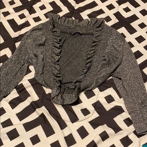 Silver Glittery Throw-Over